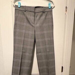 J. Crew Peyton Pant Glen Plaid Black Blue Ivory Preppy Size 6 NWOT